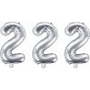 PARTYDECO Balón fóliový číslica strieborná 35 cm 2 nemožno plniť héliom FB10M-2-018