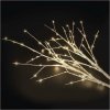 EMOS LED dekorace – 2x březová větvička, 60 cm, 3x AA, venkovní i vnitřní, teplá bílá, časovač