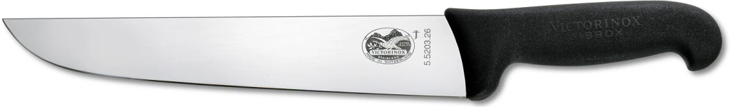 Victorinox 5.5203.20 Fibrox mäsiarsky nôž, 20 cm rovná široká čepeľ, čierny