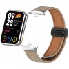 eses Kožený remienok s magnetickou sponou pre Xiaomi Redmi Watch 4, Smart Band 8 Pro a 9 Pro - Svetlo hnedý