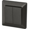 EMOS SK s.r.o. Prepínač dvojitý striedavý č. 6+6, antracit - A6100.8