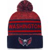 Fanatics Pánská zimní čepice Washington Capitals Authentic Pro Rink Heathered Cuffed Pom Knit
