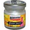 Metalická nevypaľovacia farba na sklo PENTART 30ml - biela