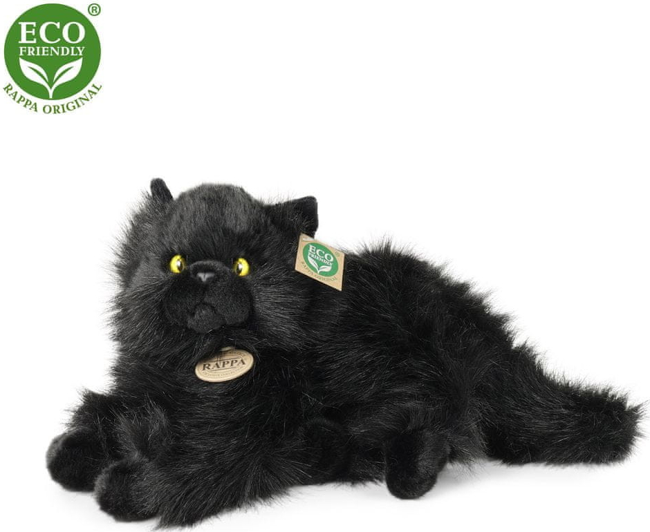 Eco-Friendly Rappa mačka čierna ležiaca 30 cm