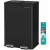 Songmics Odpadkový koš s víkem JORDAN 2 x 30 L černý II