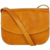 TALIANSKE Dámska kožená kabelka malá crossbody Talianska žltá Vera pelle Viera