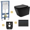 Závesný set GEBERIT Duofix Basic+ WC misa Erga Mery+ 51x36 cm + WC sedadlo + splachovacie tlačidlo, čierna, GEBERIT-MERY-TO2-BK-SET1