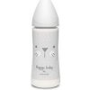 Suavinex fľaša na kašu Premium Hygge vousky šedá 360 ml
