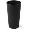 LAMELA, kvetináč LILIA JUMPER – prúžok O 25 cm, výška 46,5 cm, čierny