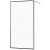 MEXEN - KIOTO Sprchová zástena WALK-IN 60x200 cm 8 mm, chróm, čierny profil 800-060-101-01-70