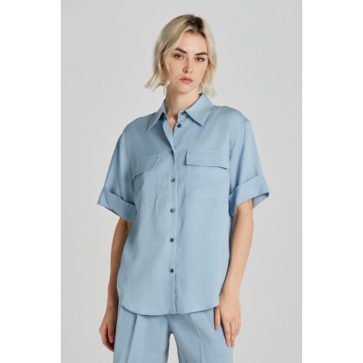 Gant rel pocket ss shirt modrá