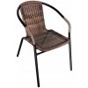 Záhradná stolička Aga kovová hnedá