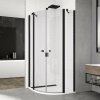 SANSWISS SOLINO BLACK SOR 80cm sprchový kút štvrťkruhový, rádius 55cm, profil čierny matný - 07 – sklo číre