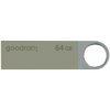 Goodram USB flash disk, USB 2.0, 64GB, UUN2, UUN2, silver, UUN2-0640S0R11
