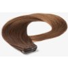 Tape in - ľudské vlasy na páske 53 cm. Ombre koňak + tmavá blond T4/8