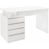 Kondela HANY NEW PC BI 0000281070 - písací stôl 4-zásuvkový, biela