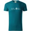 Ekg futbal loptu - Tričko z organickej bavlny - 3XL ( Petrolejová )