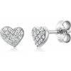SOFIA DIAMONDS zlaté náušnice srdiečka s diamantmi 0,17 ct GEMBO30047-10