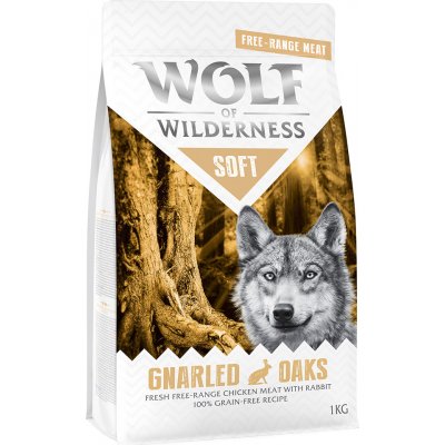 Wolf of Wilderness mokré a suché krmivo s mäsom z voľného chovu - SOFT Gnarled Oaks - kuracie a králičie (1 kg)