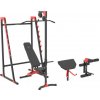 Zostava MH26/lavica + stojany viacpolohové + kladka + adaptéry na nohy a biceps (Marbo MH2)