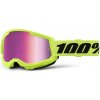 Okuliare 100% Strata 2 New Neon Yellow (ružové plexi)