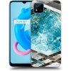 Picasee silikónový čierny obal pre Realme C11 (2021) - Blue geometry