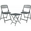 PROGARDEN KO-X81100210 Záhradný nábytok skladacia sada stôl + 2 stoličky