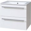 MEREO - kúpeľňová skrinka BINO s keramickým umývadlom 101 cm - biele prevedenie (CN662)
