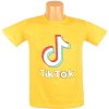 Detské tričko TikTok žlté (Tik tok tričko pre deti, dobrá cena)