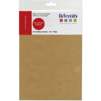 Papier Kraft A4 - 3 couleurs - 2 épaisseurs - 30 pcs - Bloc papier A4 -  Creavea