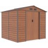 Záhradný domček G21 GAH 407 - 213 x 191 cm, hnedý + DARČEK Prosperplast WOODEBOX antracit 140L