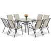 Modena svetlosivá kovová súprava záhradného nábytku pre 8 osôb so štvorcovým stolom Garden Point