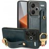 Kožený kryt Wristband na Xiaomi Redmi Note 13 Pro+ - Modrá