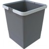 Elletipi Plastový kôš s rukoväťami MEDIUM, 10 L, sivý, 28 × 22,5 × 22,5 cm