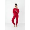 Hrubšie pyžamko Sensis Harriet červená M