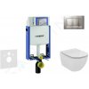 GEBERIT - Kombifix Modul na závesné WC s tlačidlom Sigma30, matný chróm/chróm + Ideal Standard Tesi - WC a doska 110.302.00.5 NF7