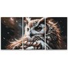 Vymalujsisam.sk Maľovanie podľa čísiel - Sova a mesiac (sada 3 plátien) Veľkosť: 3ks 40x60cm, Rám: Bez rámu, iba zrolované plátno
