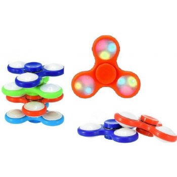 Fidget Spinner s LED osvetlením modrý