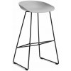 HAY Barová stolička AAS 38 High Black Powder Coated Steel, concrete grey