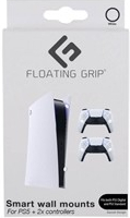 Floating Grip Playstation 5 Wall Mounts by Floating Grip - White Bundle