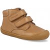 Barefoot Baby zimné topánky Develab - Baby Sft Shoe suchý zips Cognac hnede