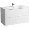 Kúpeľňová skrinka s umývadlom Laufen Base 100x61x50 cm biela lesk H8649622611041