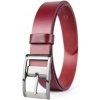 Kožený opasok FREEDOM, šírka 3.3cm, Slovenská výroba - Bordová