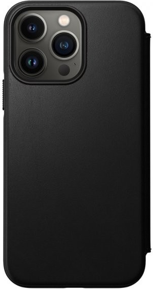 Púzdro Nomad Leather Folio flipové s MagSafe iPhone 14 Pro Max - čierne