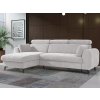 Rohová sedacia súprava Porto, svetlo šedá látka, ľavý roh