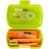 CURAPROX Travel set ORTHO Krytka na medzizubné kefky + kefka ltra-soft CS 5460 Ortho + medzizubné kefky 3 ks + zubná pasta BE YOU + DUO držiak na medzizubné kefky + krabička darčeková sada zelená