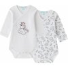 Zavinovacie body s dlhým rukávom – set 2 ks | Mäkká bavlna pre citlivú pokožku | KidsPlanet.sk Veľkosť: 50 cm (0 mesiacov)
