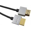 PremiumCord Slim HDMI High Speed + Ethernet kabel, zlacené konektory, 2m kphdmes2