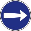 Dopravná značka – Prikázaný smer jazdy tu vpravo