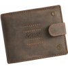 Mercucio štýlová hnedá pánska kožená peňaženka so zapínaním 2911820
